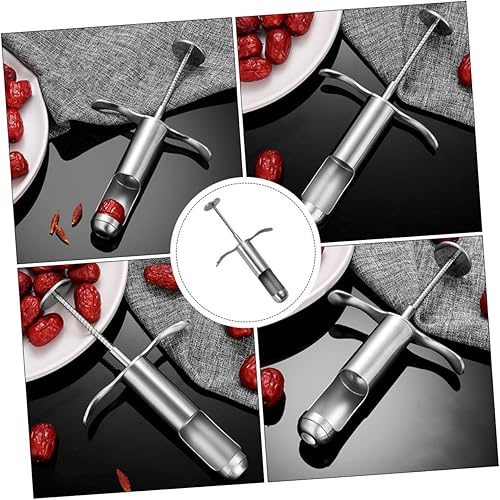 Miniatura 5 de Ciieeo 2 piezas de descorazonador rojo Fecha Pit Remover Cerezas Removedor Multiherramientas Herramientas de mano Taladro Mango Núcleos Removedor de