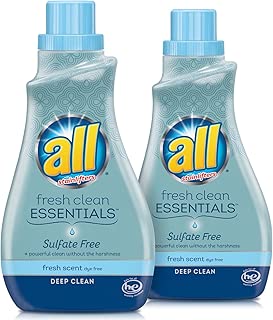 all Fresh Clean Essentials Laundry Detergent, Sulfate Free, Fresh Scent, 30 Fluid Ounces, 2 Count, 46 Total Loads - coolthings.us