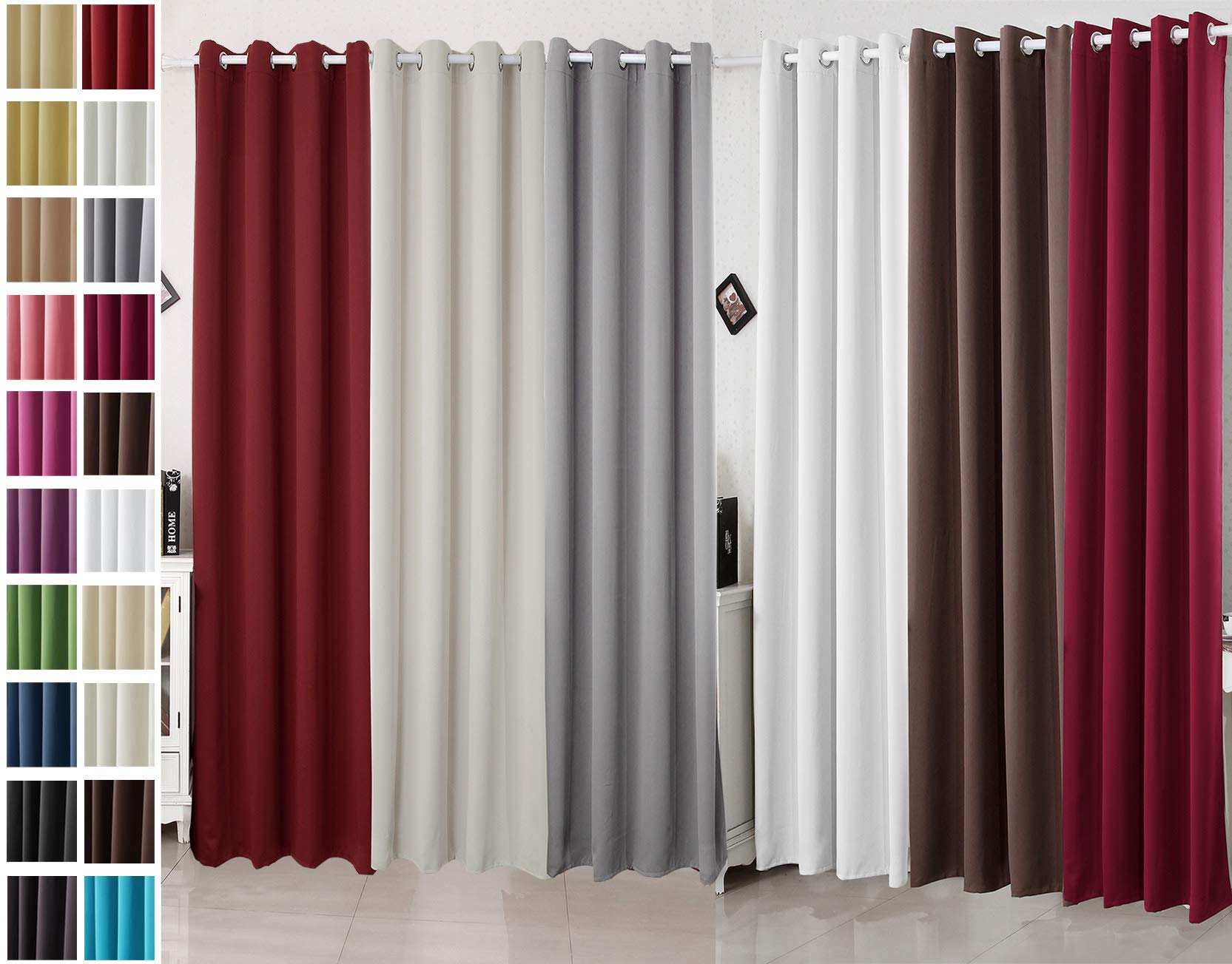 Laneetal Verdunkelungsgardine mit Ösen, Vorhang Blickdicht, Verdunklungsvorhang, Thermovorhang für Schlafzimmer, Gardine Lichtundurchlässig, Ösenschal, Ösenvorhang, Dunkelblau, 135x225 cm, 2 Stücke