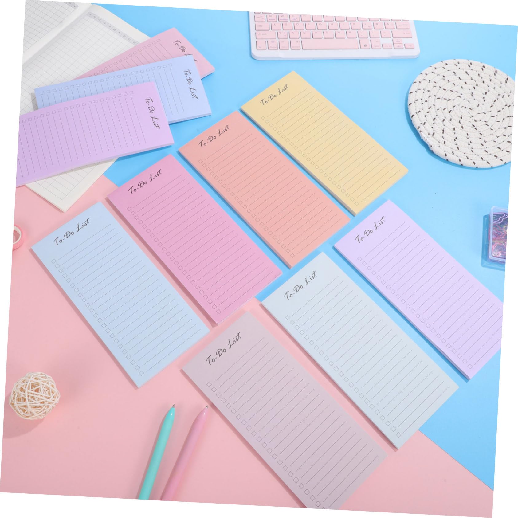 SHINEOFI Cuaderno Planificador Diario Notas Adhesivas de Papel, 10 Blocs 50 Páginas Cada Uno para Organizar Tareas y Sesiones de Brainstorming