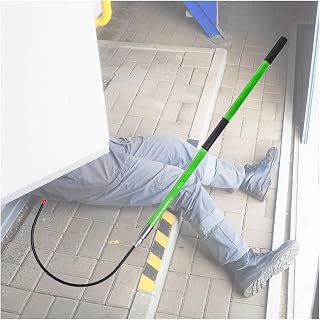 10 6 5 3 ft Long Insulated Rescue Hook w/Pole, Detachable High Voltage Insulating Fiberglass Hooks for Emergency Electrocution, Electrical Safety Splicing Life-Saving (Green-1.5m/4.9ft