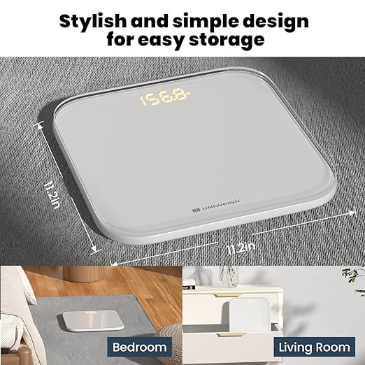 Báscula de Baño Digital UNIWEIGH con Pantalla LED, 440 lb miniatura 6