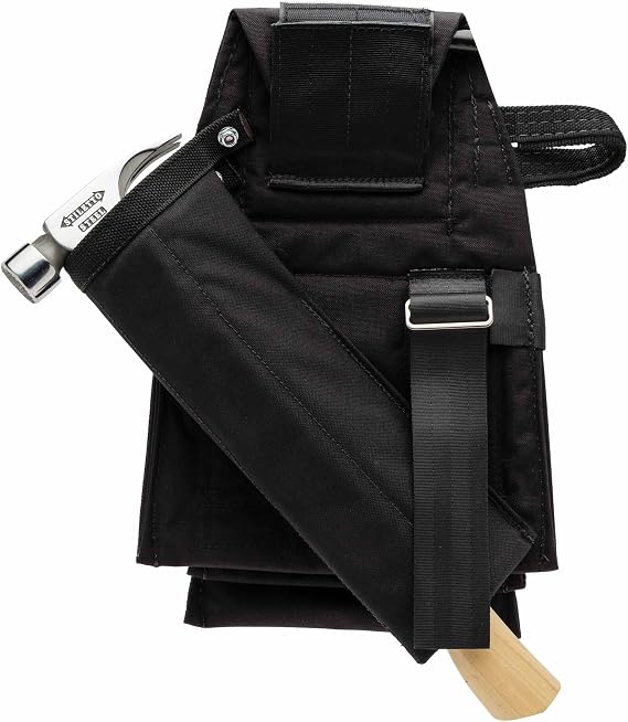 Diamondback Padded Hammer Holster for Tool Belt - Left or Right Handed Holder - 14x6x2.25 (Black)