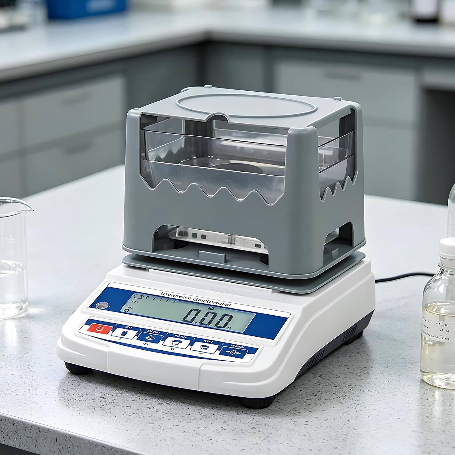 Dual Purpose Solid Liquid Density Meter, Precious Metal Analyzer & Purifier with RS-232 Printer, 0.001g/cm³ Precision for Jewelry & Material Lab Testing 0.005g-320g