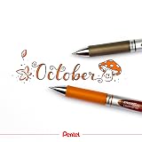 Pentel BL77 EnerGel 0.7mm Retractable Liquid Gel Roller Pen - Orange Ink (BL77-F) – view 9