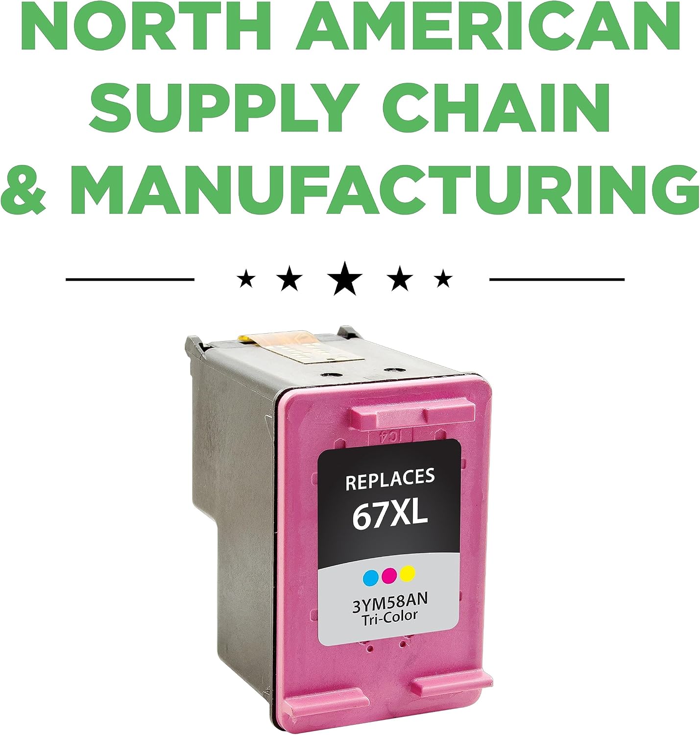 Clover Remanufactured Ink Cartridge Replacement for HP 3YM58AN (HP 67XL) | Tri-Color | High Yield image 2