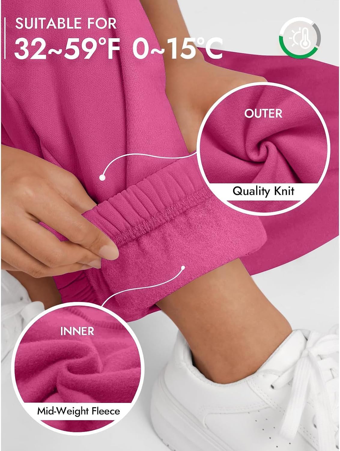 Sweatpants for Women High Waisted Comfy Baggy Cinch Bottom Casual Loose Fit Fleece Lounge Joggers with Pockets