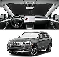 Vista 131 de Parasol de parabrisas de ajuste personalizado para Nissan Titan 2017-2024, bloquea los rayos UV y el calor, parasol de ventana delantera, fácil