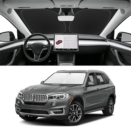 Miniatura 131 de Parasol de parabrisas de ajuste personalizado para Nissan Titan 2017-2024, bloquea los rayos UV y el calor, parasol de ventana delantera, fácil