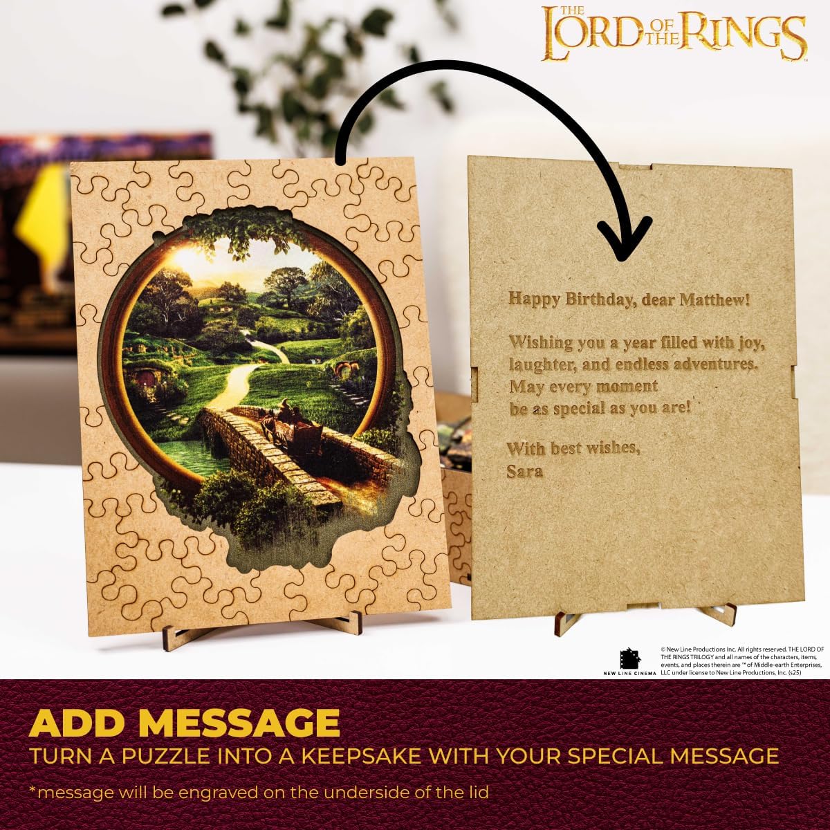 The Lord of The Rings Wooden Jigsaw Puzzle - Premium Figurine-Cut Collectible Lord of The Rings Gifts for Adults - Officially Licensed LOTR Puzzle (Rivendell – Journey from The Shire)