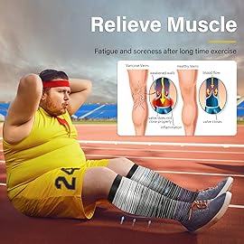 Diu Life 3 Pairs Plus Size Compression Socks for Women and Men Wide Calf Extra Knee High Support for Circulation