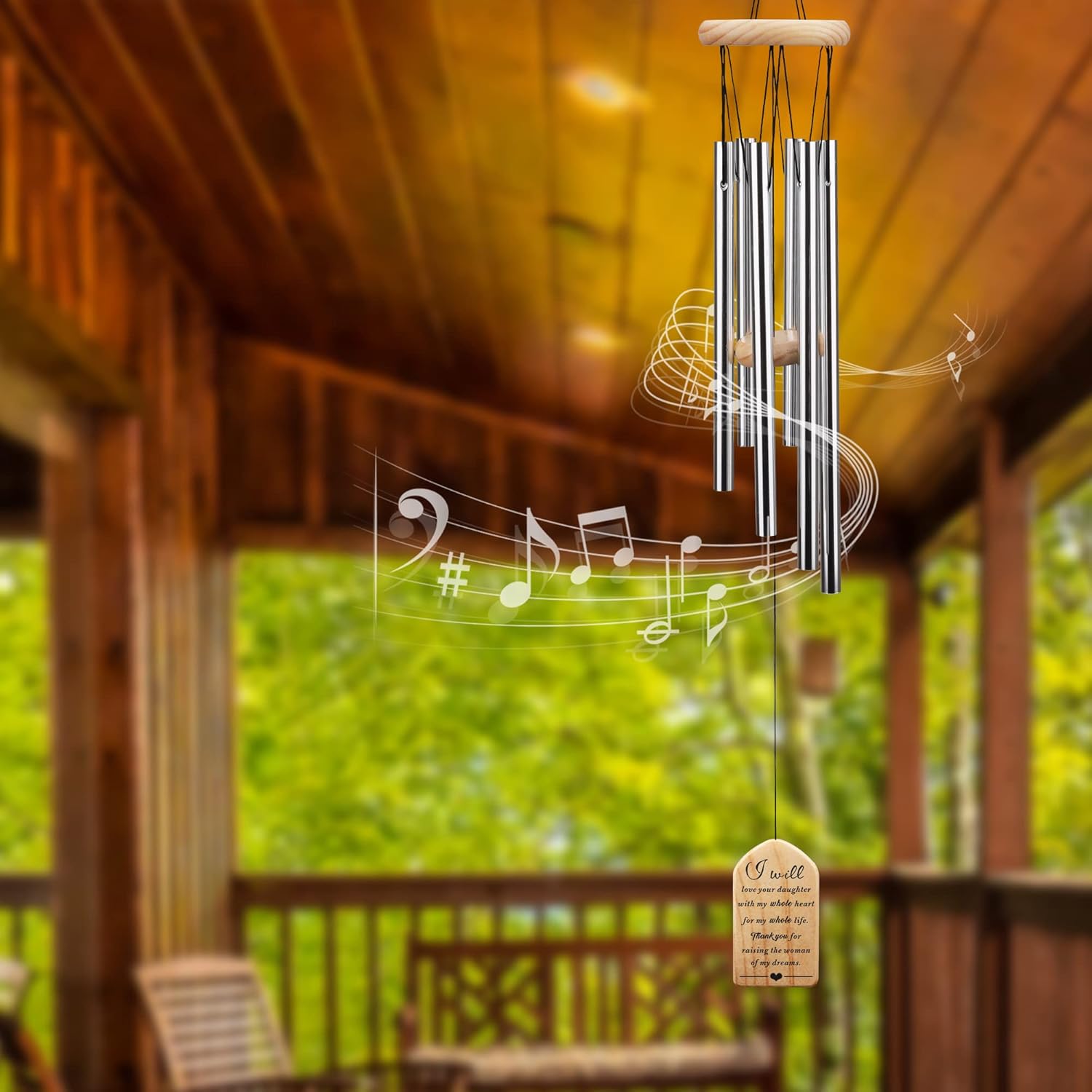 Mother of The Bride Wedding Wind Chime - Thank You for Raising The Woman of my Dreams, Mother of Bride Wedding Gift from Groom, Son in Law, Parents of Bride Thank You Gift, MIL Gift Ideas - Image 7