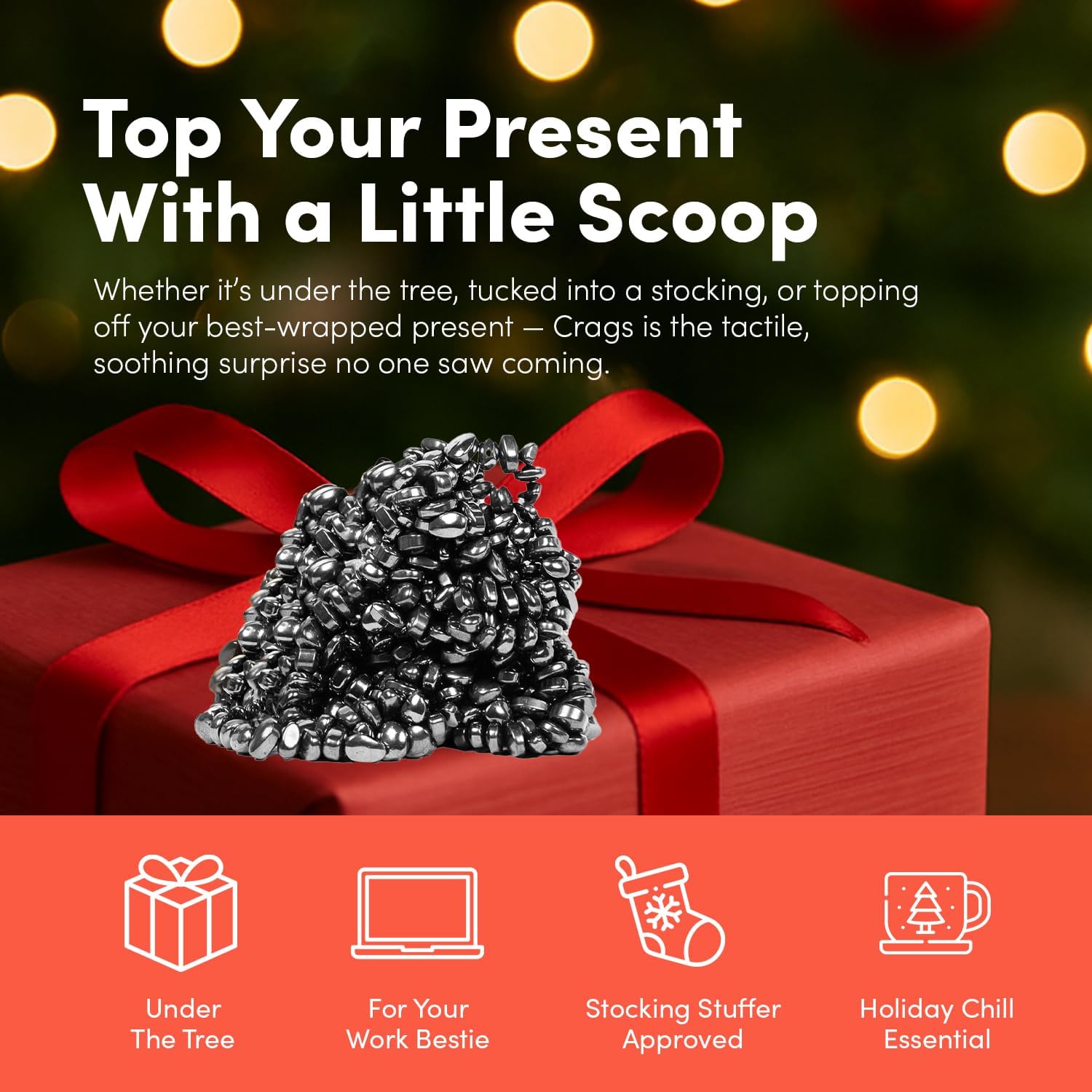 Speks Original Crags Ferrite Putty | 1000+ Ferrite Stones in a Tin, Fidget Toy for Stress Relief, Sensory Desk Toy for Adults & Teens 14+ | Tranquility, Large