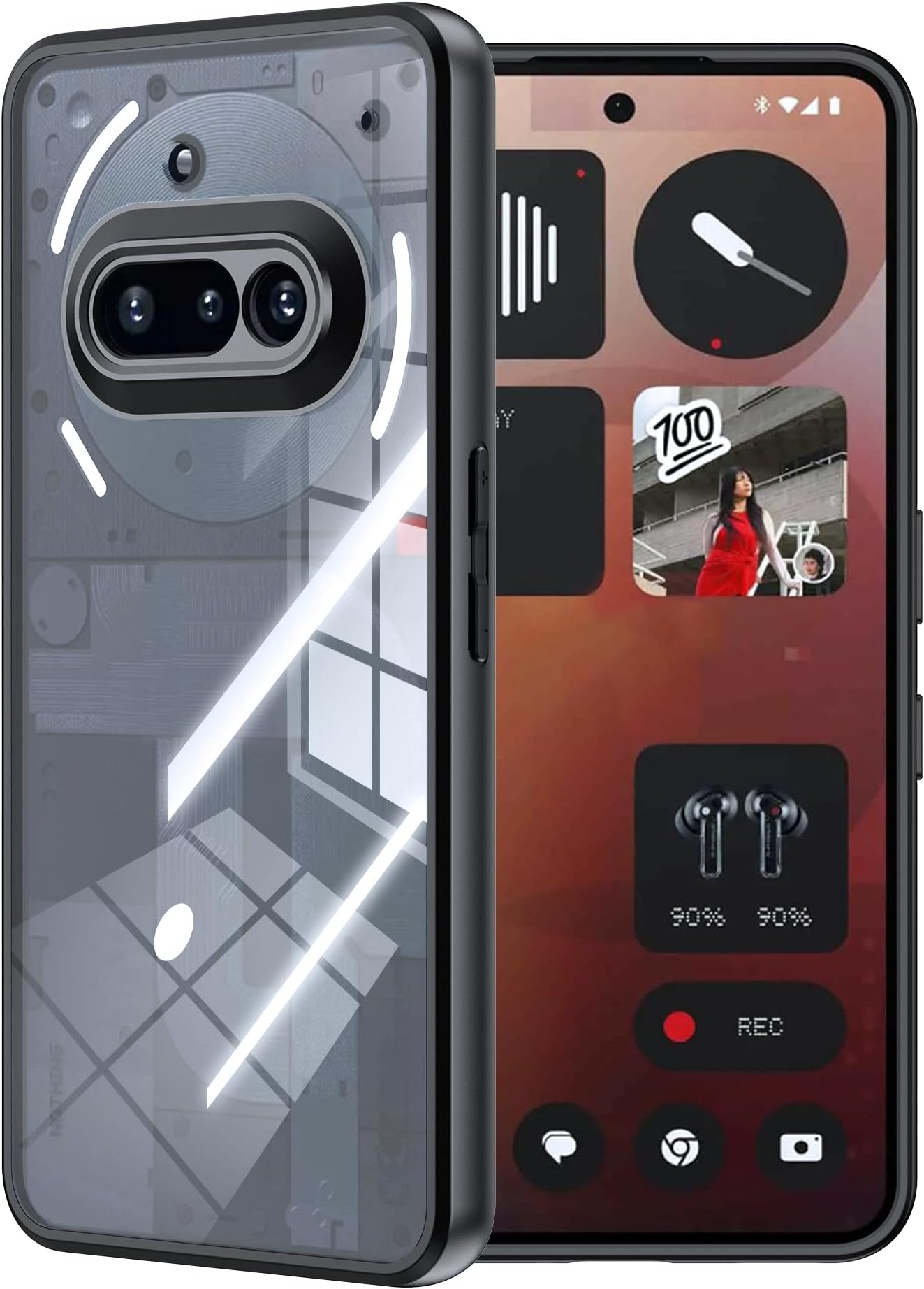 for Nothing Phone (3a) Case,high qualit,PC Material,Scratch Resistant,FlexibleFull Protection,Anti-Skid