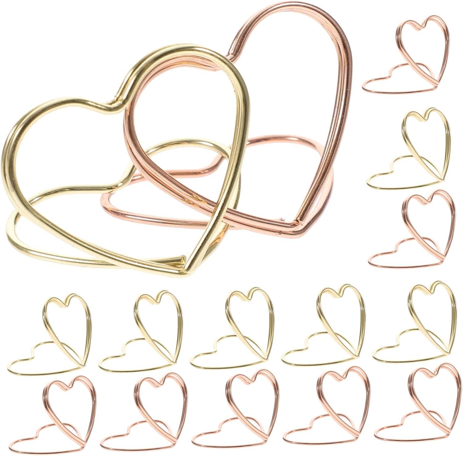 STOBOK 72pcs Decorative Paper Clips Heart-Shaped Rose Gold and for Office and Home Organization and Practical for Document Clipping and Bookmarking