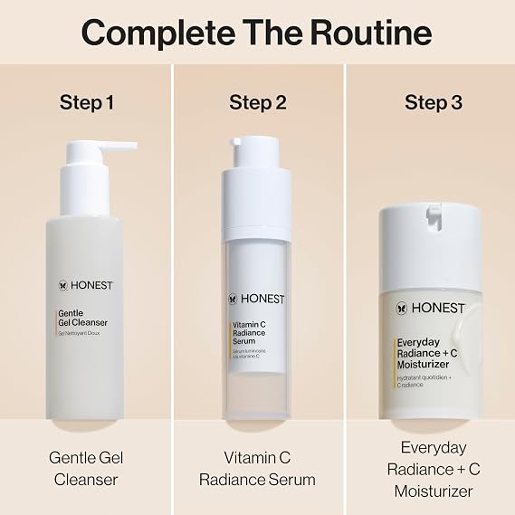 Honest Beauty Vitamin C Radiance Serum, Sensitive Skin, Unscented, 1 fl oz