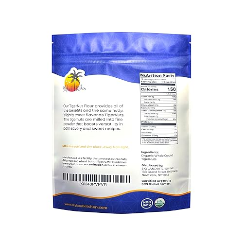Miniatura 2 de Skyland Kitchen Harina orgánica de tigernut, bolsa de 16 onzas, keto, paleo, sin nueces, sin OMG y sin gluten, harina vegana para hornear para