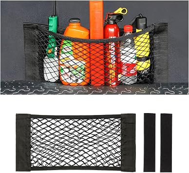 8sanlione Elastic Car Trunk Storage Net for Carpeted Panels, Large