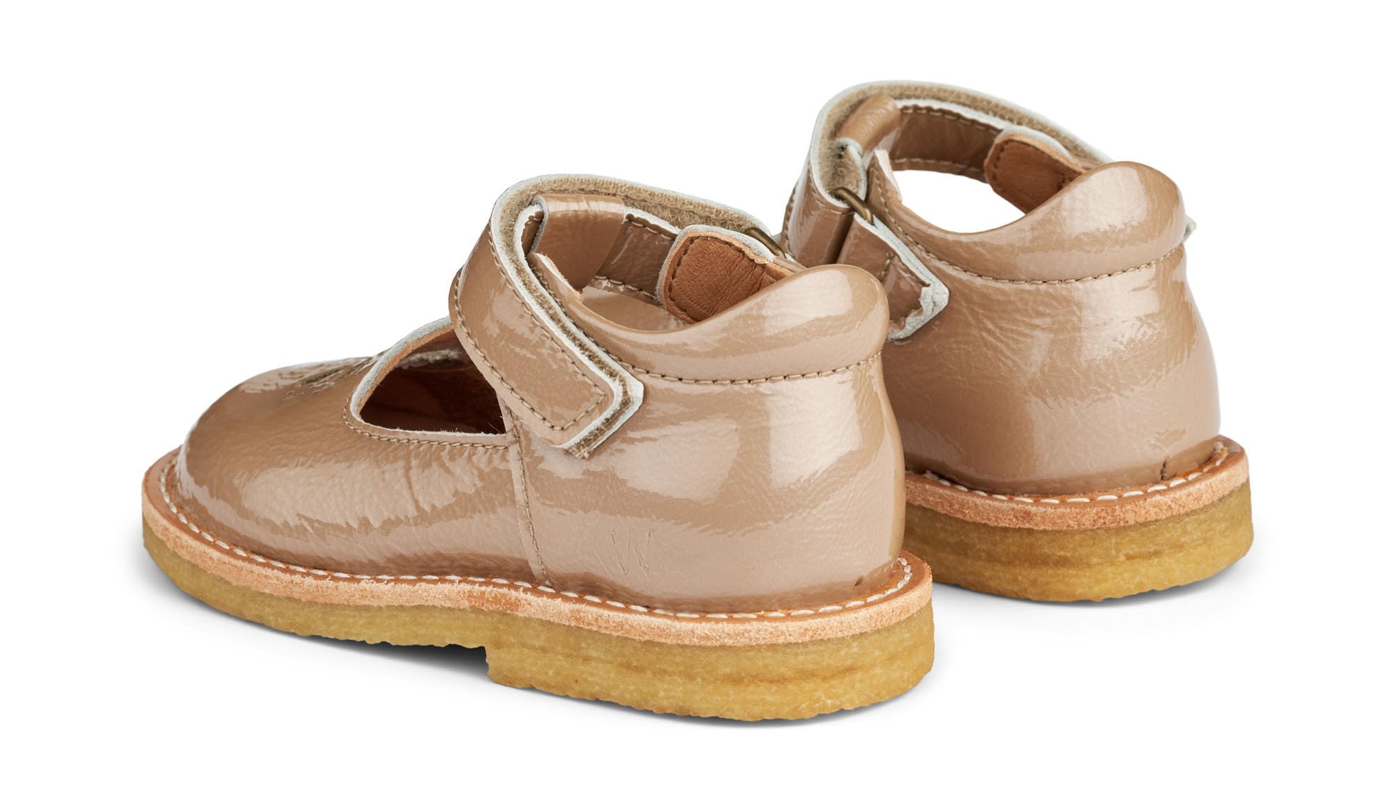 Wheat Scarpe Primi Passi Asta Mary Jane, 100% Pelle Brevettata, Traspiranti, Inizia a Camminare Unisex-Bambini e Ragazzi