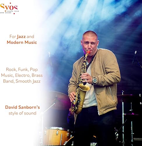 Miniatura 5 de Syos Boquilla para saxofón alto, modelo Spark, apertura de punta 7, rojo carmín fácil de tocar, brillante y potente