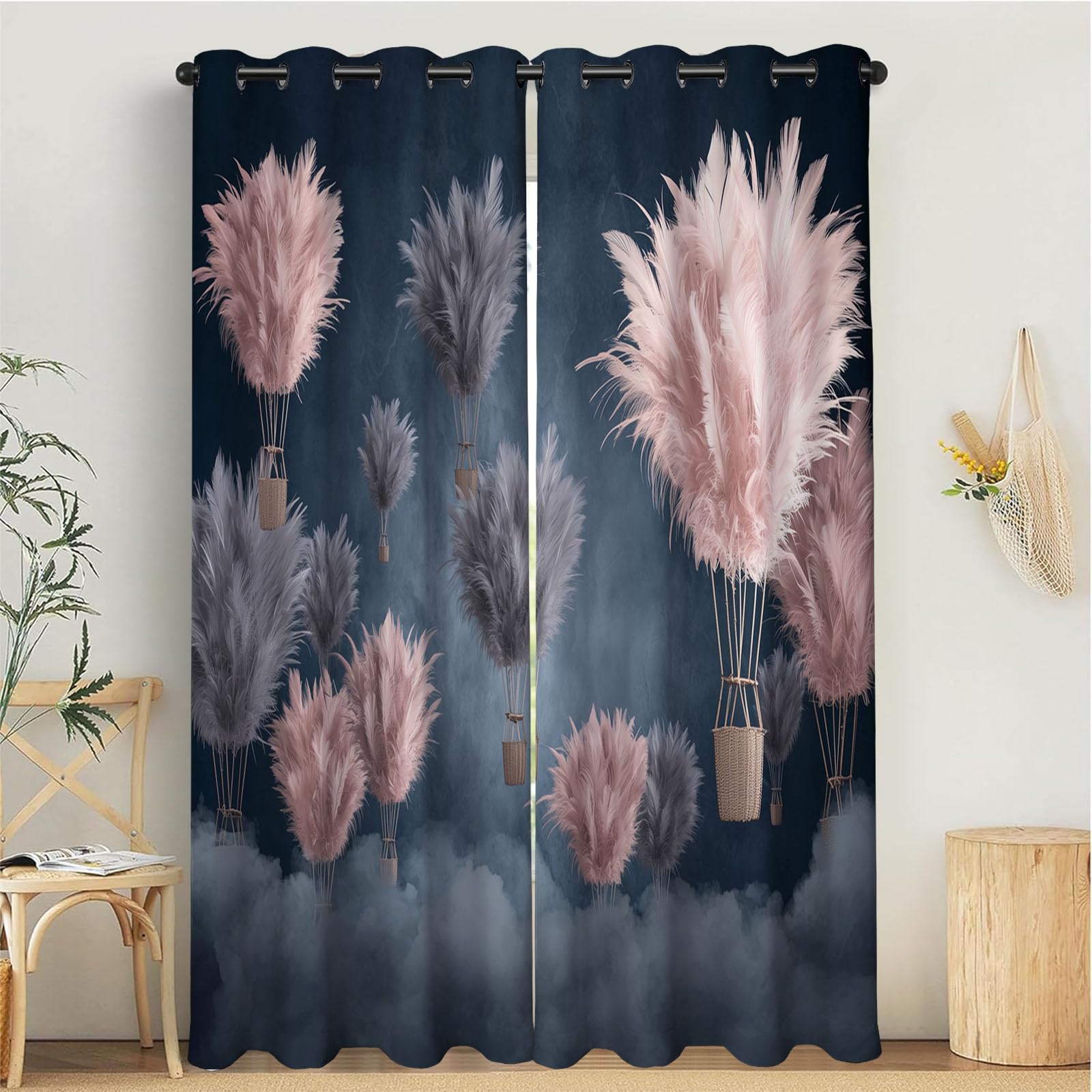 Rideau rêve bleu foncé pour l'isolation thermique de la chambre