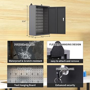 JZD Workshop Cabinet Combo Set Storage Solution, Steel Workbench Set System for Garage Utility Room Workshop