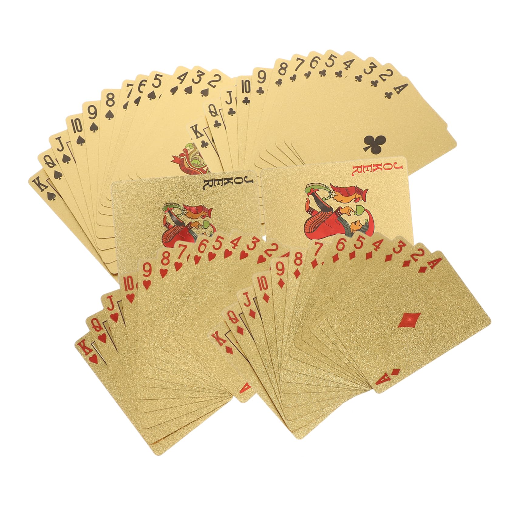 VICASKY 5 Cajas Naipes De Papel De Oro Naipes De Lujo Cartas De Juego De Mesa Naipes a Prueba De Agua Jugando a Las Cartas a Prueba De Agua Cartas De Póquer Impermeables Juguete La Mascota