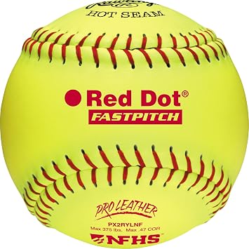 Rawlings | Official NFHS Pro Leather Red Dot Fastpitch Softballs | PX2RYLNF | 12" | 12 Count