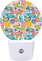 Vista 1 de Niapessel Night Lights Plug Into Wall Retro 90s Funny Quote Print Nightlights with Light Sensors Led Night Light Automatic for Bedroom Hallway