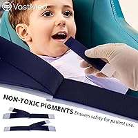 Vista 4 de 180 hojas de papel articulado dental Papel articulado de mordida micrónica de doble cara para ajuste oclusal, color azul grueso