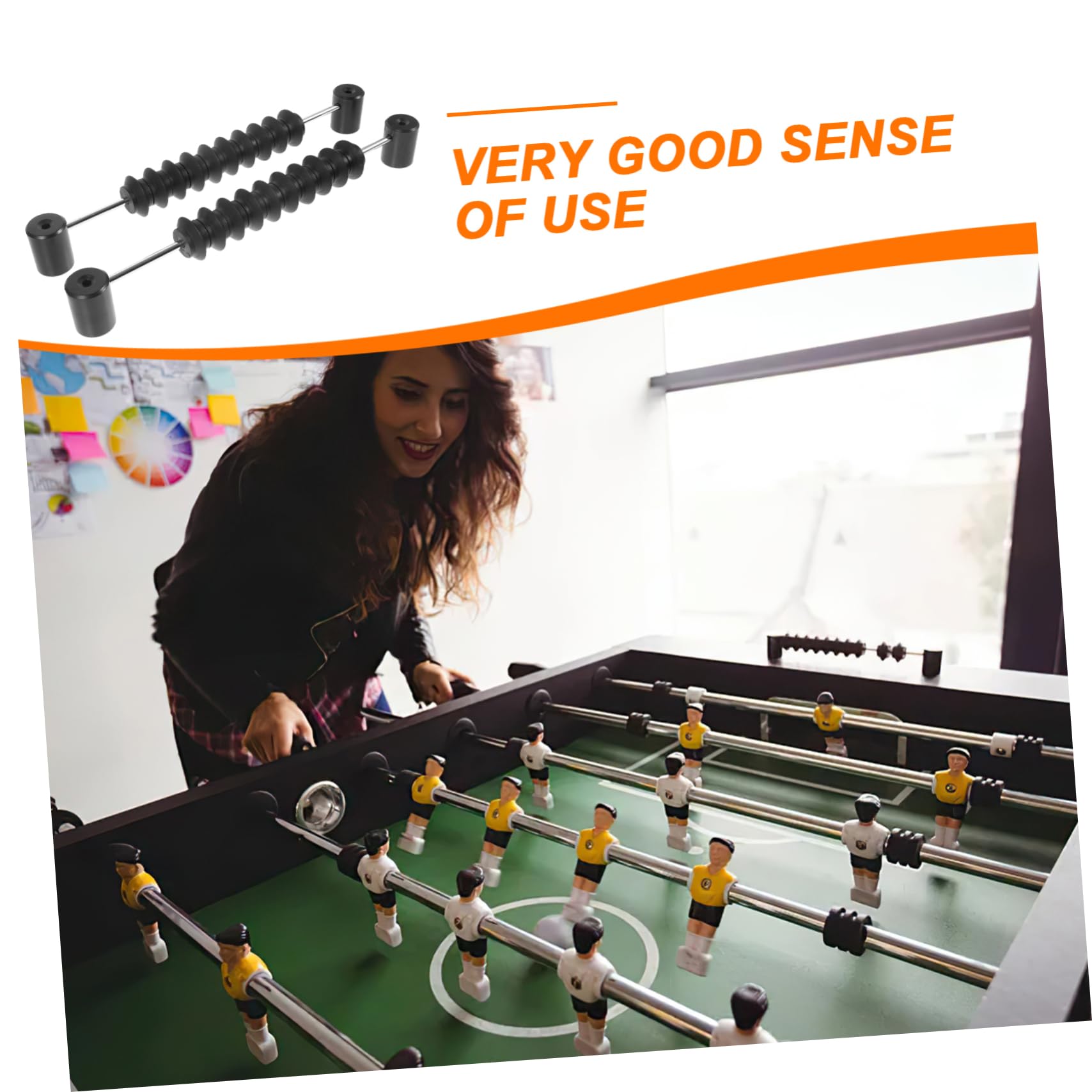 HANABASS Compteur de Points pour Baby-Foot, 2 Barres Noires en Panneau de Fibres, Marqueur de Score Solide pour Table de Football et Jeux de Balle