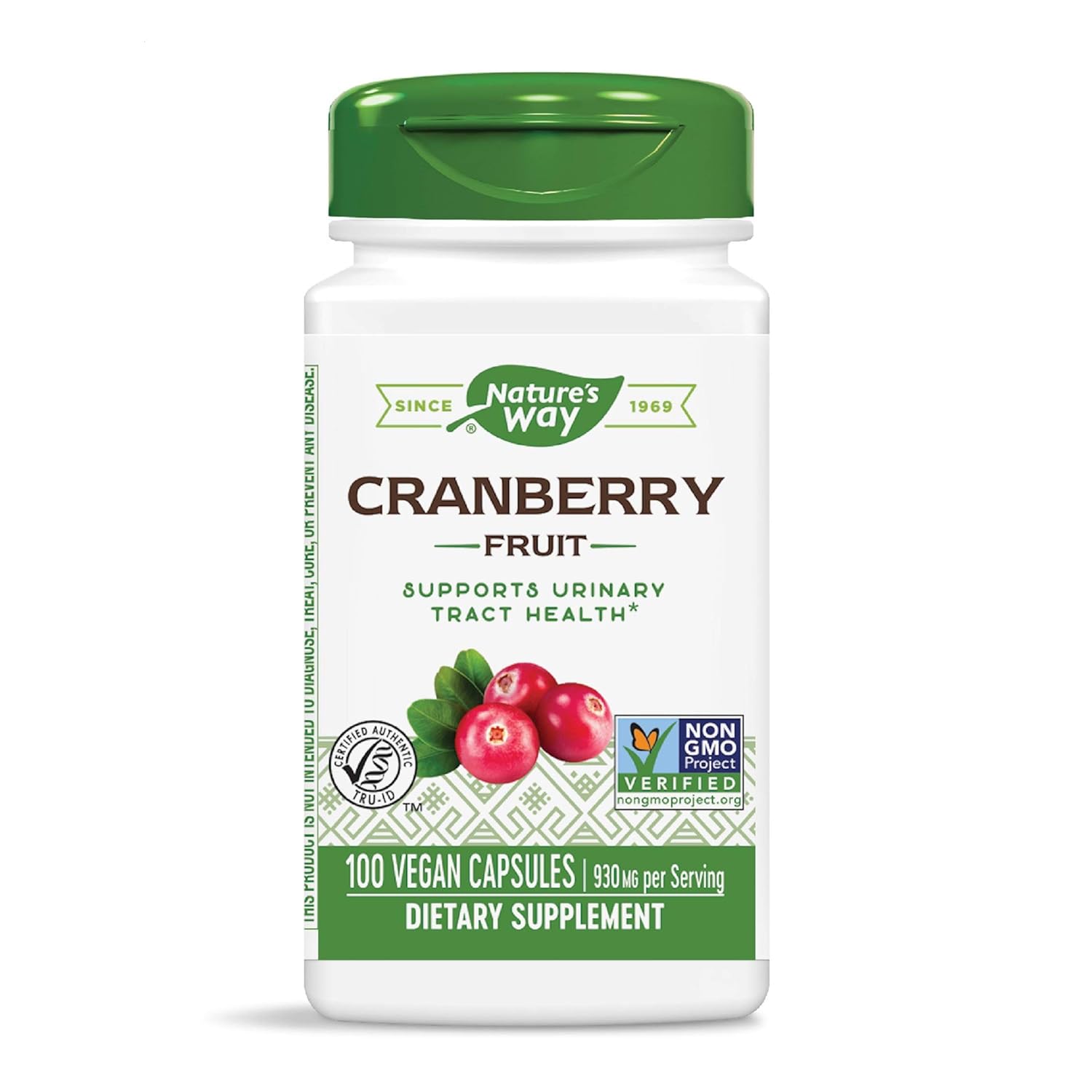 Nature's Way Premium Herbal Cranberry Fruit 930 mg per serving, 100 Capsules : Cranberry Herbal Supplements : Health & Household