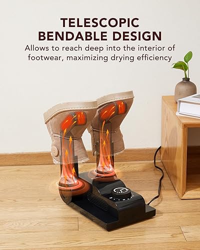 Miniatura 7 de FORLIM Secador de botas para botas de trabajo, secadora de zapatos con soplador de calor, secadora de guantes y calentador de botas, estante seco