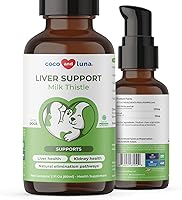 Vista 9 de Cardo mariano para perros – 120 tabletas masticables – Silimarina – Apoyo hepático y renal con EPA y DHA – Desintoxicación – Suplemento hepático