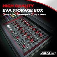 Vista 8 de Juego de llaves vaso de impacto universal de 3/8 de pulgadas, juego de 20 llaves vaso giratorias, llave vaso de junta universal de 6 puntos