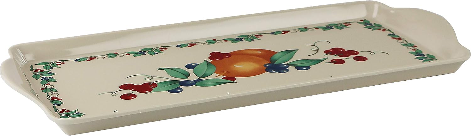 Weekly Top Sale Corelle Coordinates by Reston Lloyd Melamine Tidbit Serving Tray, Abundance