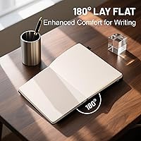 Vista 6 de CAGIE Cuaderno de cuadrícula de cuadrícula con puntos y balas, color negro A5