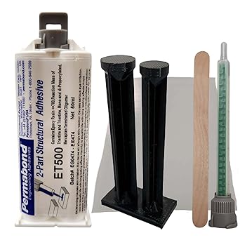 Permabond Two Part Epoxy Dispensing Kit, ET500 Two-Component Epoxy Adhesive, Clear, 11 Mix Ratio, 3-4 Min Set Time, 24Hr Full Cure