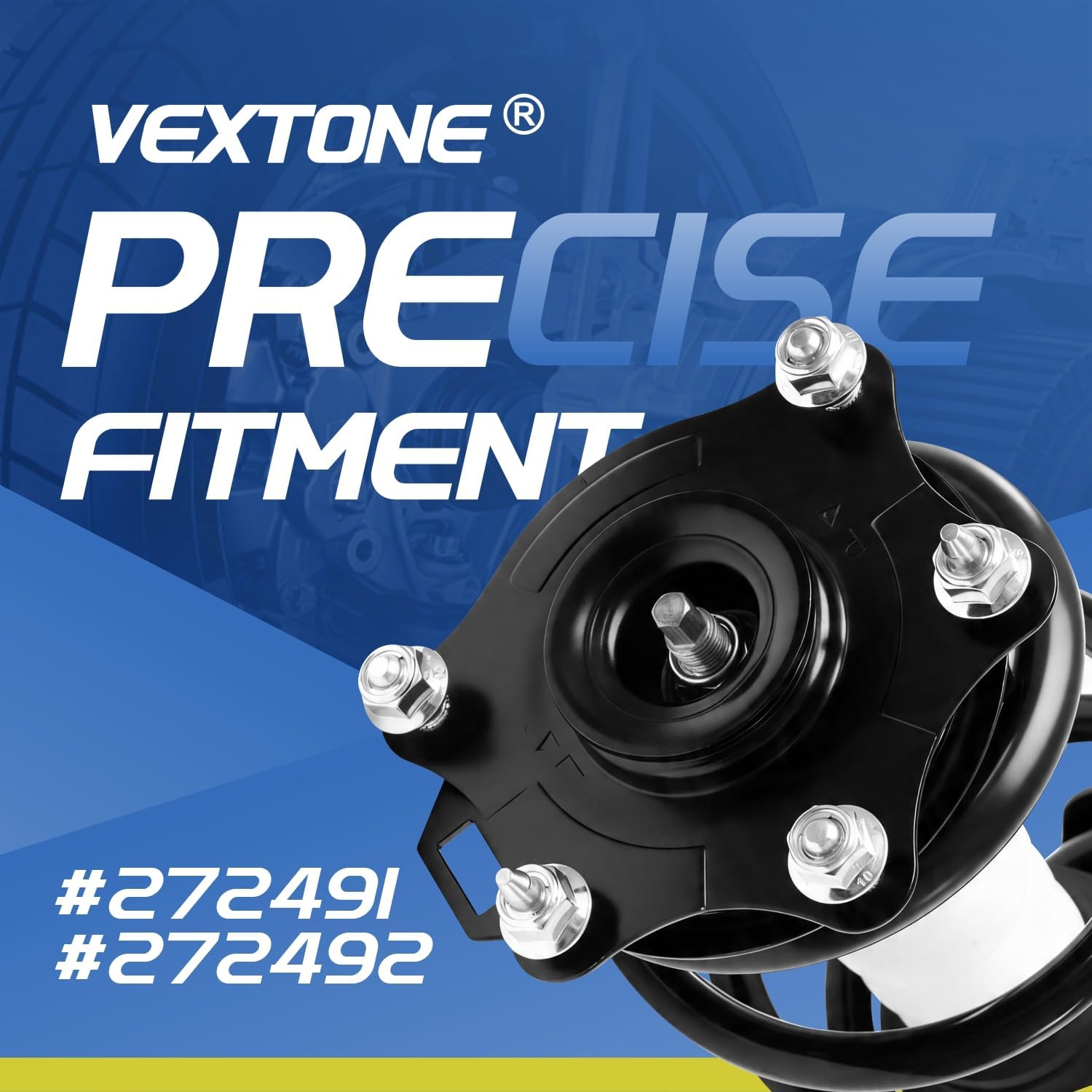 Vextone 272491 272492 Front Shock Absorbers Struts Assembly Complete w/Coil Springs Fit for 2007-2014 Honda CR-V 2.4L L4 (Exc.Touring), 2008 2009 2010 2011 2012 2013 Shocks Replace (Set of 2)