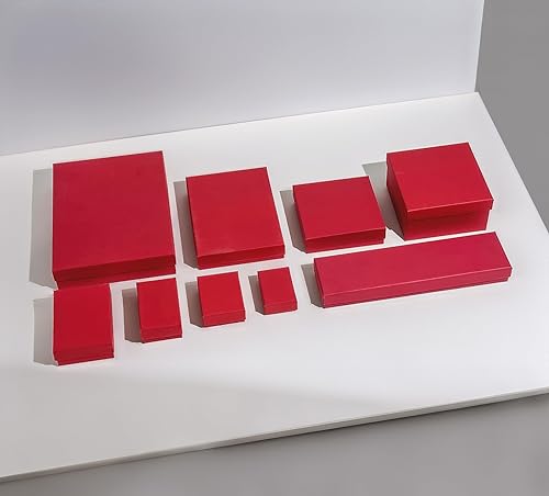 Miniatura 5 de TheDisplayGuys - Paquete de 25 cajas de regalo de papel de cartón relleno de algodón #33, color rojo mate (3.5 x 3.5 x 1.0 pulgadas), para regalo,