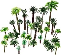 Vista 1 de 36pcs Palm Trees, Ho Scale Bushes, Plastic Trees for Projects 1.5-6 inch(3-16 cm), Miniature Trees