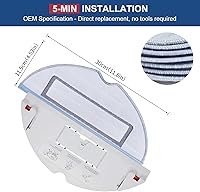 Vista 7 de 4 almohadillas de repuesto para aspiradora Roborock T7S T7S Plus S7S7MaxV, S7 MaxV Plus, paño reutilizable para pisos duros, repuesto húmedo