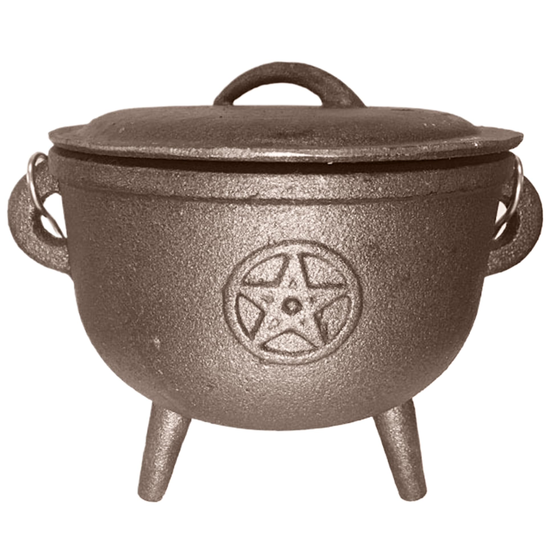 Chaudron en Fonte avec Pentagramme pour Décoration Table Halloween