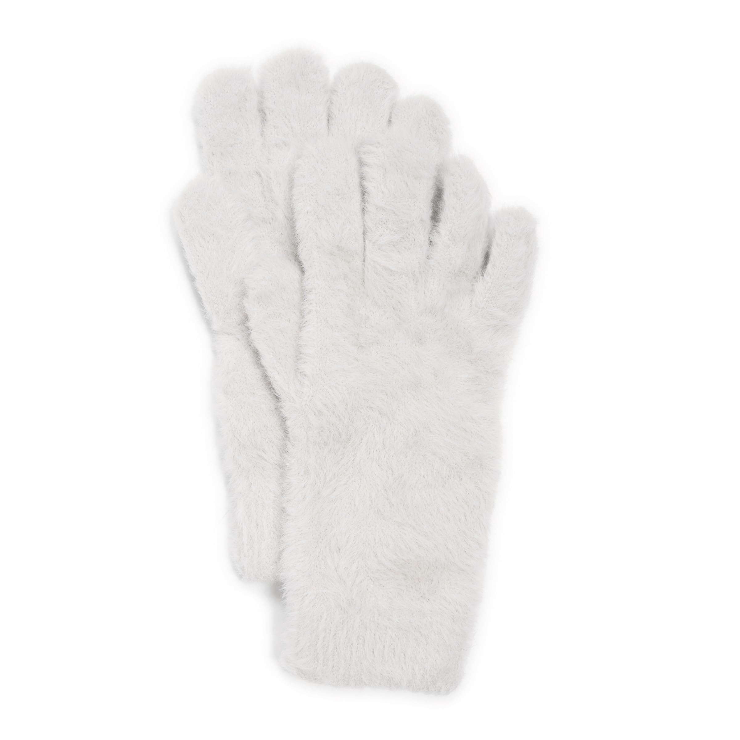 MUK LUKS Women's Eyelash Patterned Glove, Sweatshirt Grey Heather, One Size