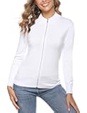 Youngull Zip Front Jacket for Women Casual Lightweight Cardigan Zip Up Sweater Tops Long Sleeve Knitted Sweatshirts