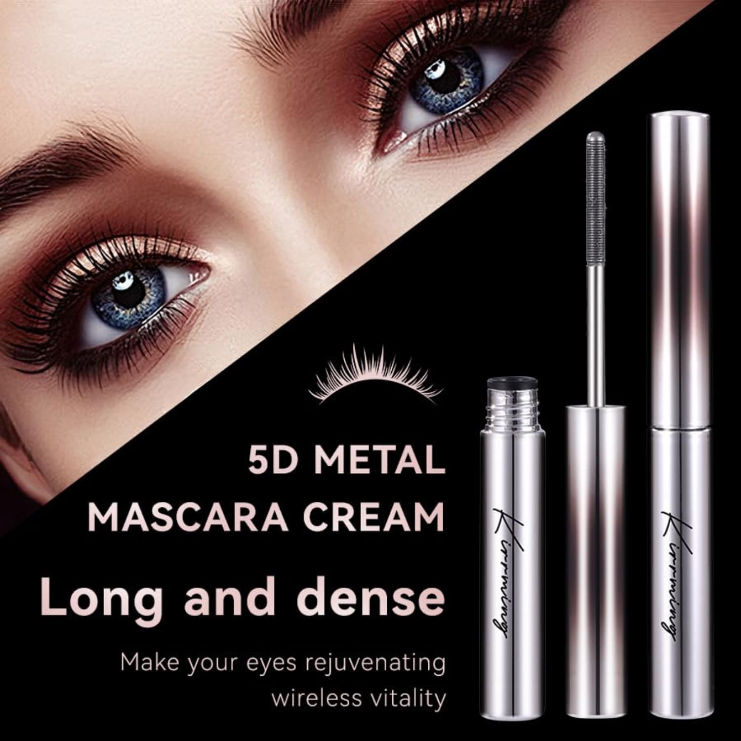 Faccelove's Ironeye Mascara | Mascara naturale, allungante e nutriente (Schwarz, 16 ml (1 confezione))