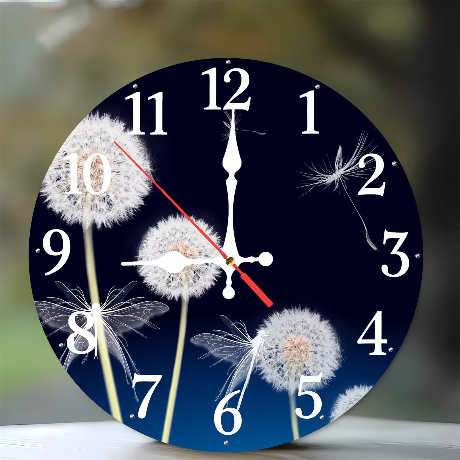 Horloge murale sans tic-tac en bois 35 cm pour supprimer les bruits de nuit