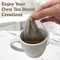 Vista 6 de Regency Wraps Bolsa con cordón 100% algodón, bolsas para guardar especias a granel, té, popurri y joyas, mini bolsas 100% algodón, 3 x 4 pulgadas