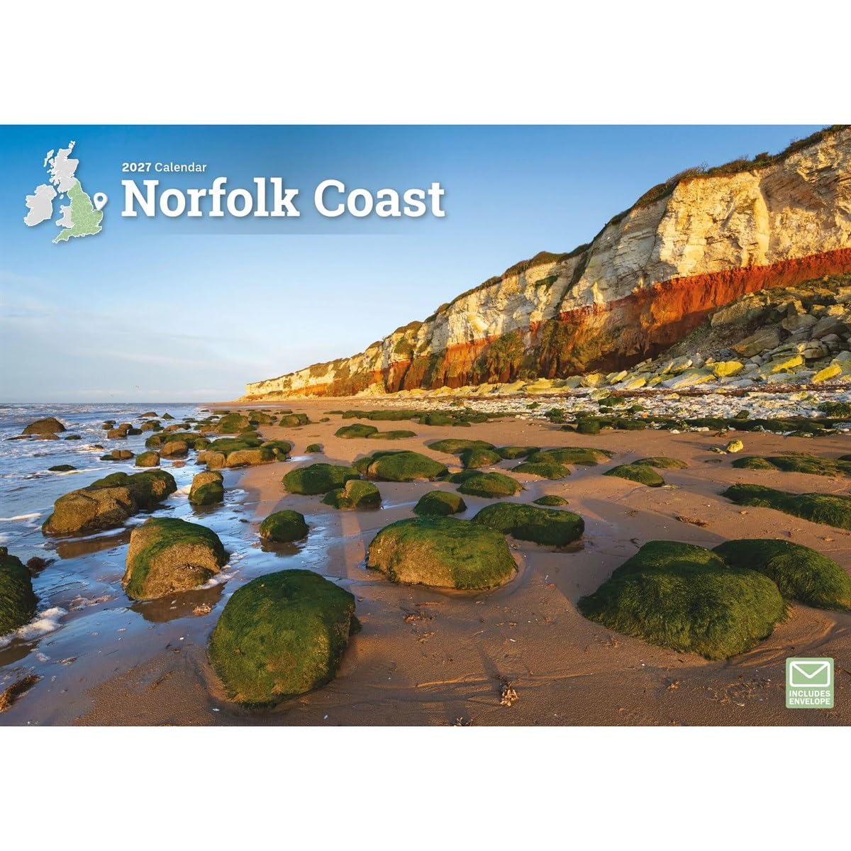 Carousel Worldwide Norfolk Coast 2027 Wall Calendar, A4 Format, 12-Month Monthly Calendar, Full-Color Norfolk Coast Photography