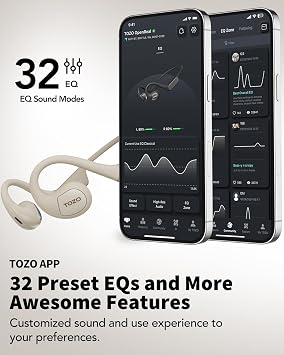 TOZO Air Conduction Open Ear Headphones, Bluetooth 5.3 Sport Earphones